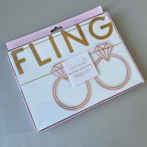 LAST FLING BEFORE THE RING bachelorette party banner set